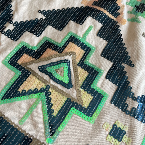 Express Aztec sequin mini skirt - Picture 2 of 6